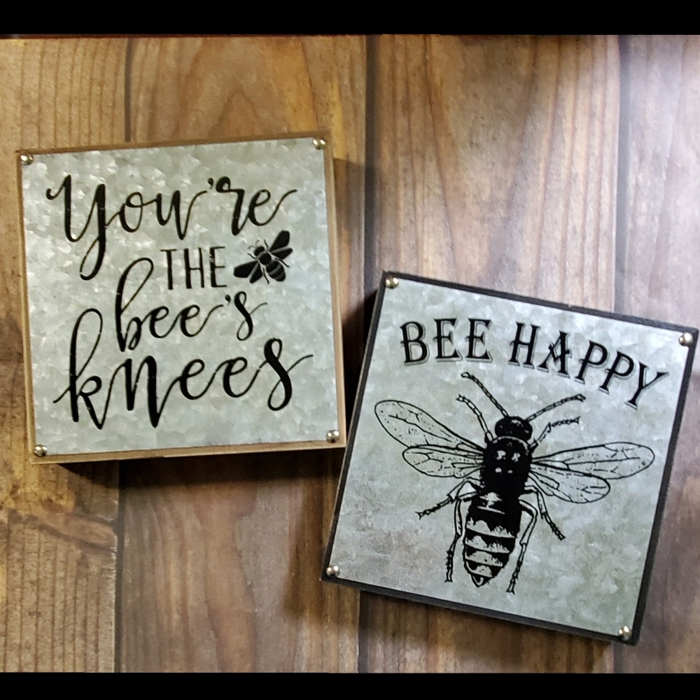 NEW BUNDLE Hobby Lobby "Bee" Metal Wall Decor Set